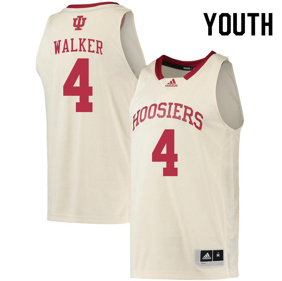 Youth #4 Anthony Walker Indiana Hoosiers College Basketball Jerseys Stitched Sale-Cream